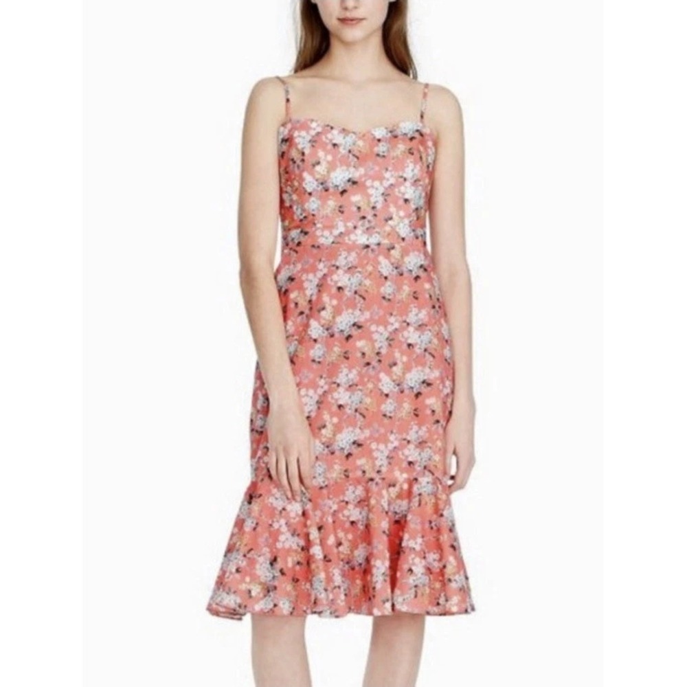 NWT J Crew Ruffle-Hem Midi Dress Liberty Art Josephine Floral‎ K7808 Sz 8 $248